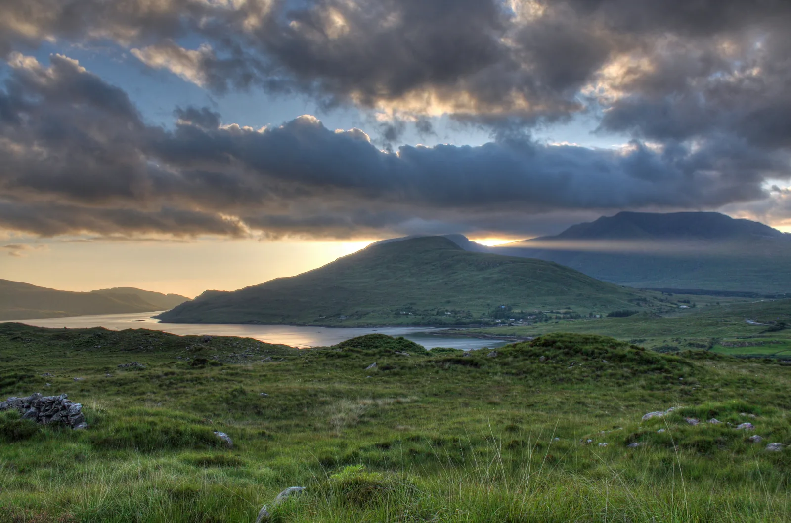 Mweelrea seen across Killary Harbour in County Mayo